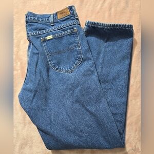 Vintage LL BEAN Red Flannel Lined  Jeans UGWA  Size 36x32